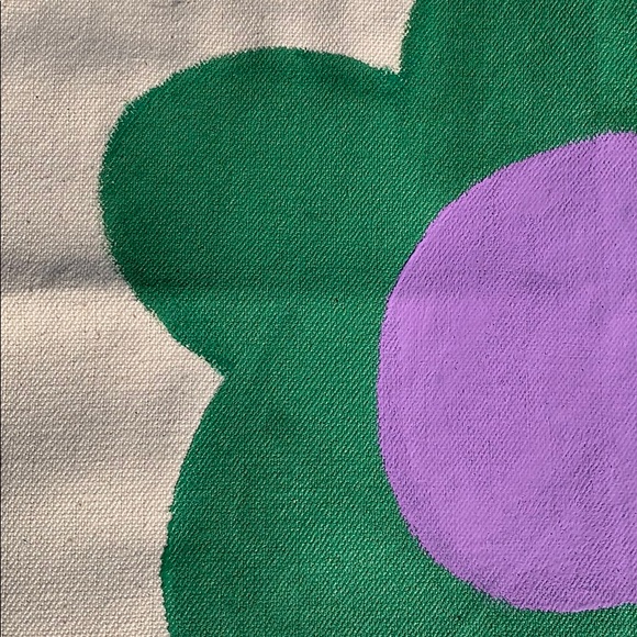 Green & Purple flower power tote bag! - Picture 2 of 2